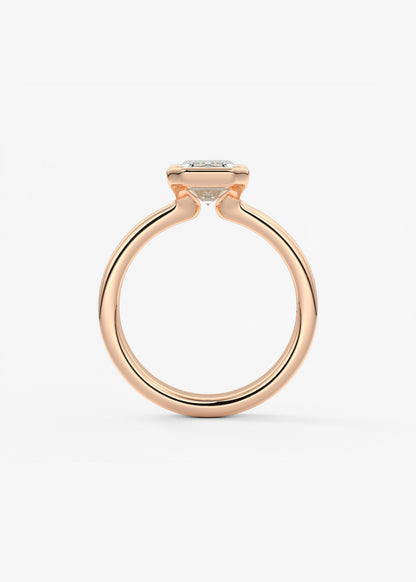 Oval Solitaire With Raised Basket Gallery Lab Grown Diamond Engagement Ring