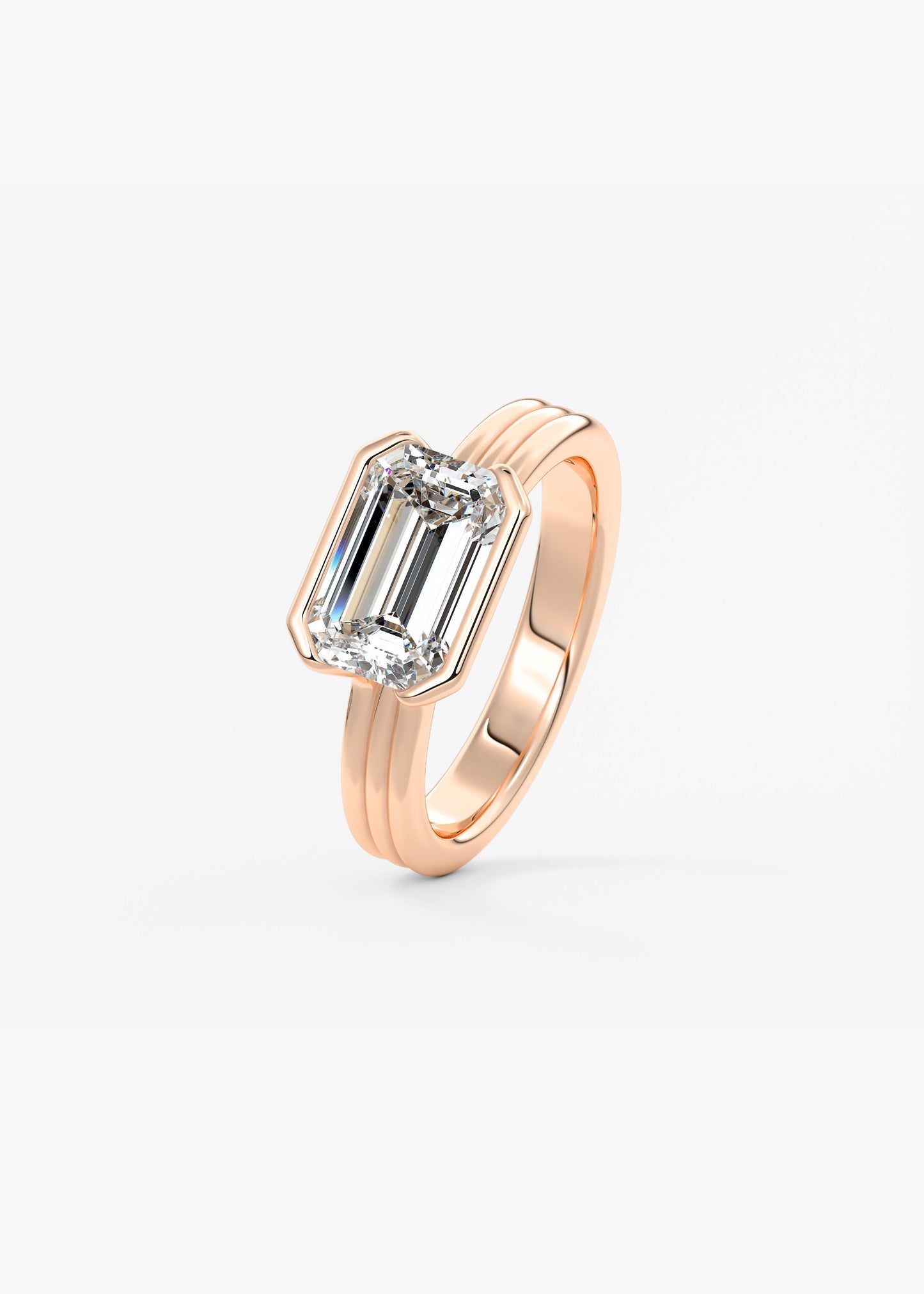 Oval Solitaire With Raised Basket Gallery Lab Grown Diamond Engagement Ring