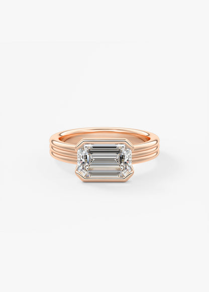 Oval Solitaire With Raised Basket Gallery Lab Grown Diamond Engagement Ring