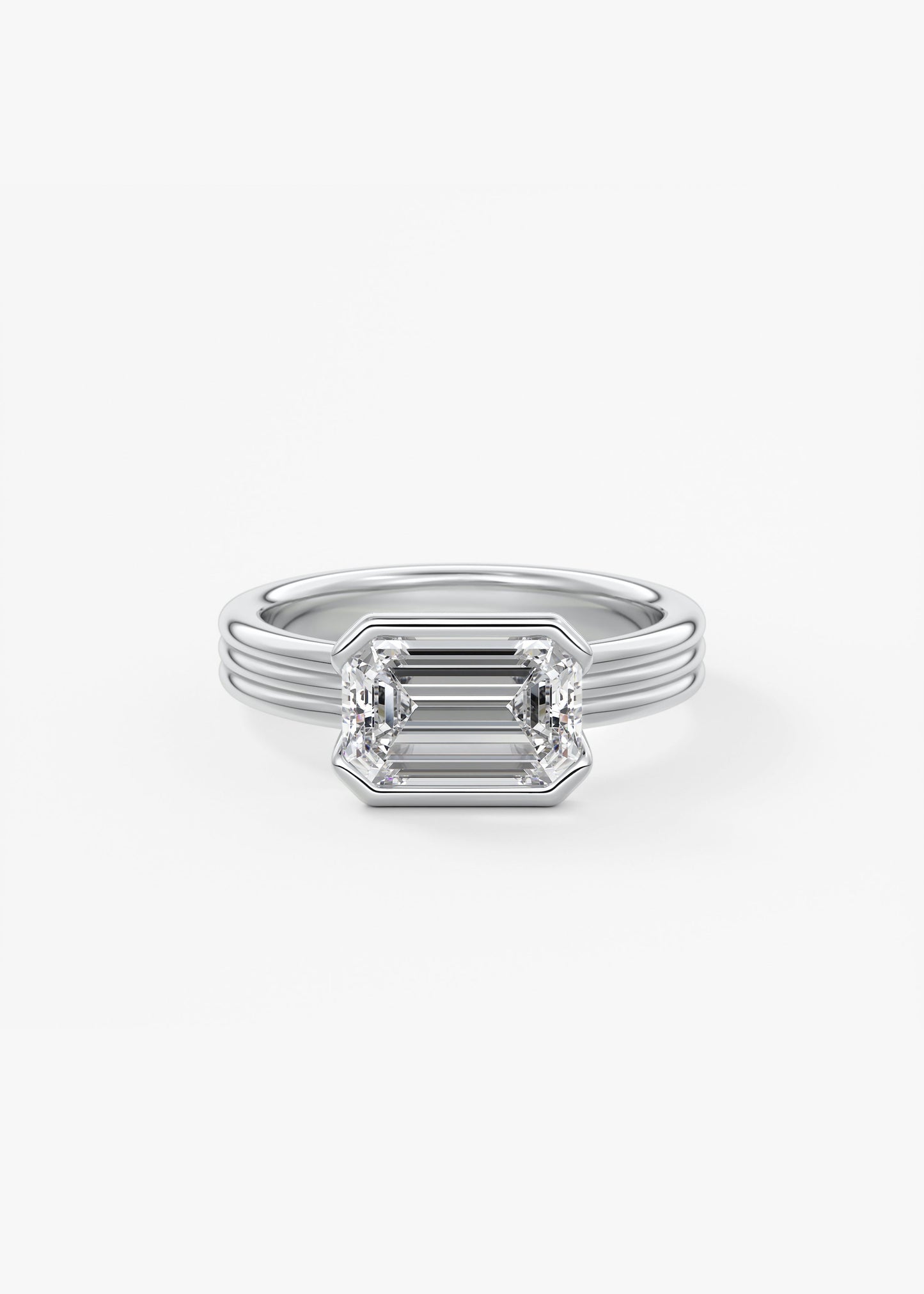 Oval Solitaire With Raised Basket Gallery Lab Grown Diamond Engagement Ring