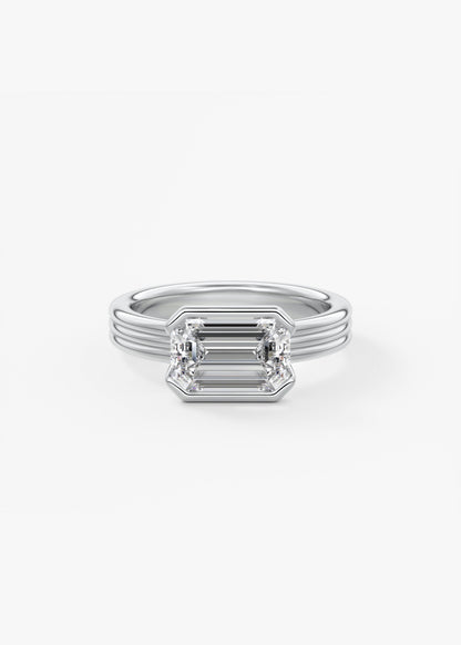Oval Solitaire With Raised Basket Gallery Lab Grown Diamond Engagement Ring