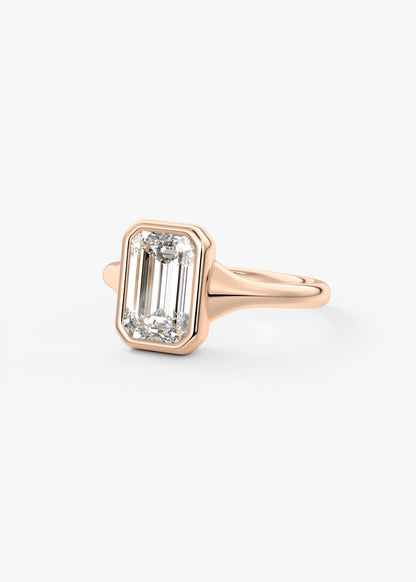 Oval Solitaire With Raised Basket Gallery Lab Grown Diamond Engagement Ring