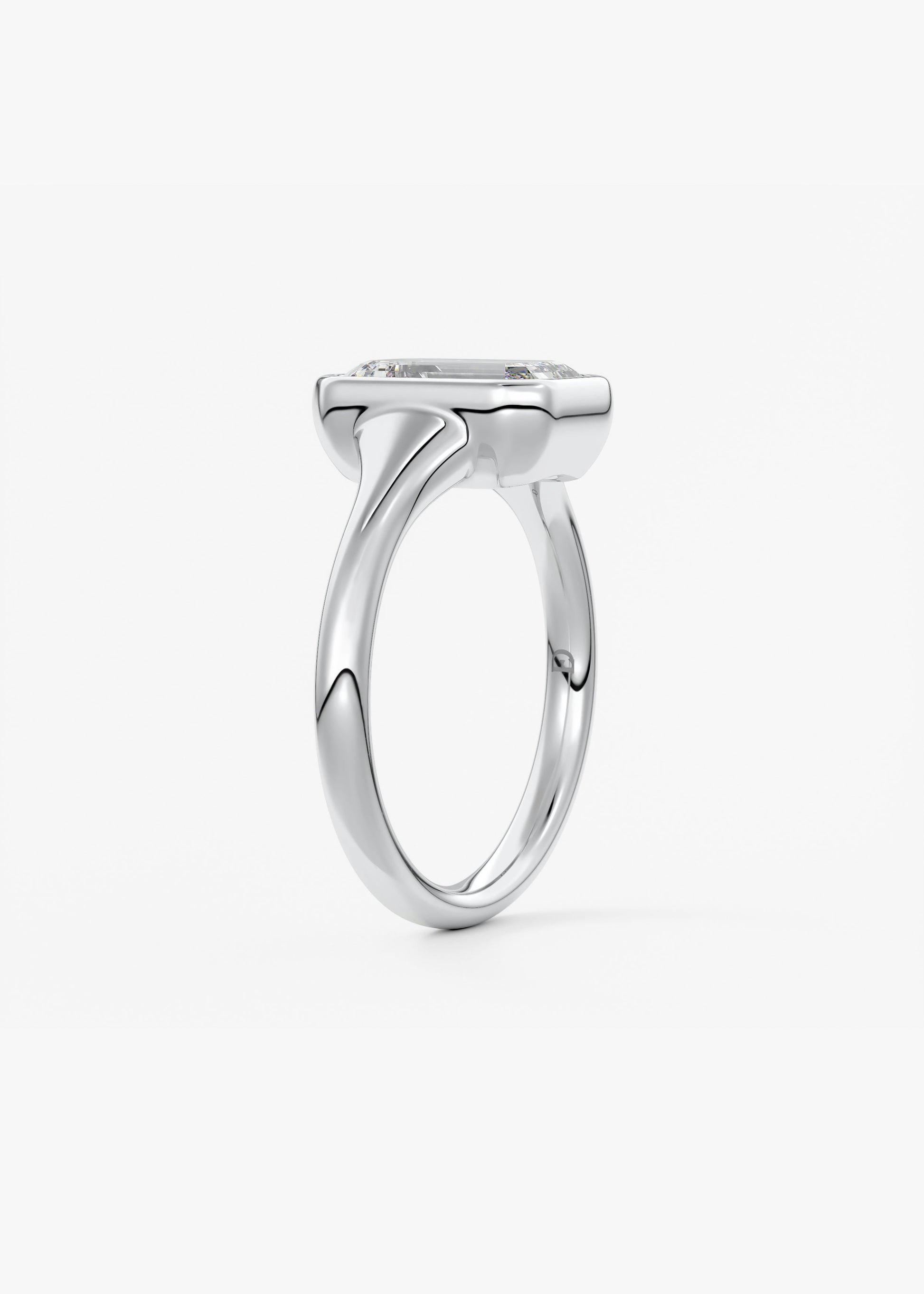 Oval Solitaire With Raised Basket Gallery Lab Grown Diamond Engagement Ring
