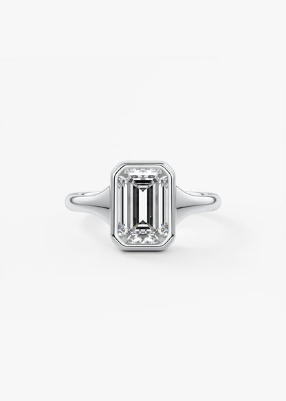 Oval Solitaire With Raised Basket Gallery Lab Grown Diamond Engagement Ring