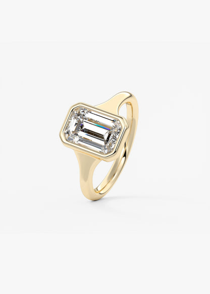 Oval Solitaire With Raised Basket Gallery Lab Grown Diamond Engagement Ring