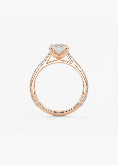 Oval Solitaire With Raised Basket Gallery Lab Grown Diamond Engagement Ring