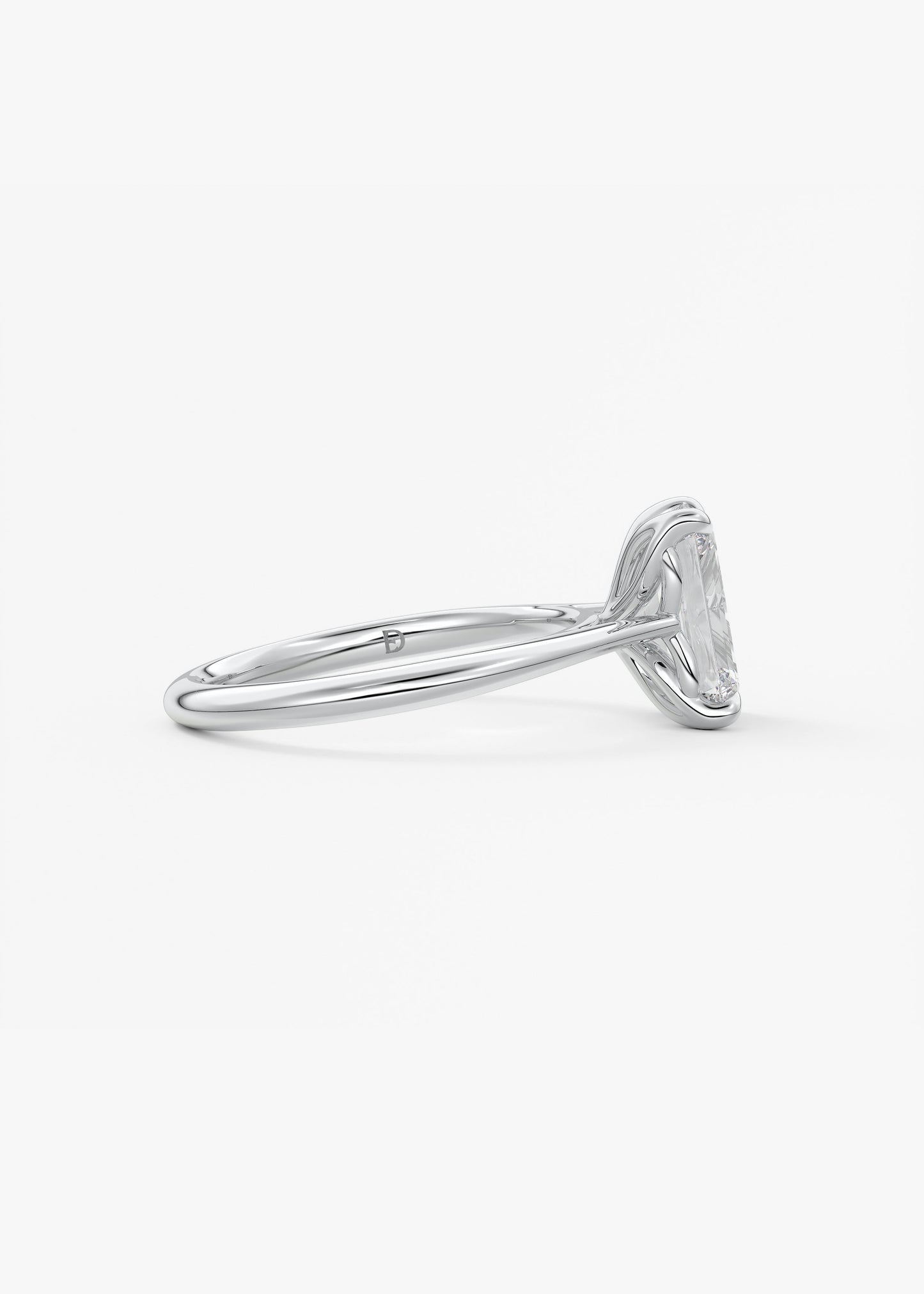 Oval Solitaire With Raised Basket Gallery Lab Grown Diamond Engagement Ring