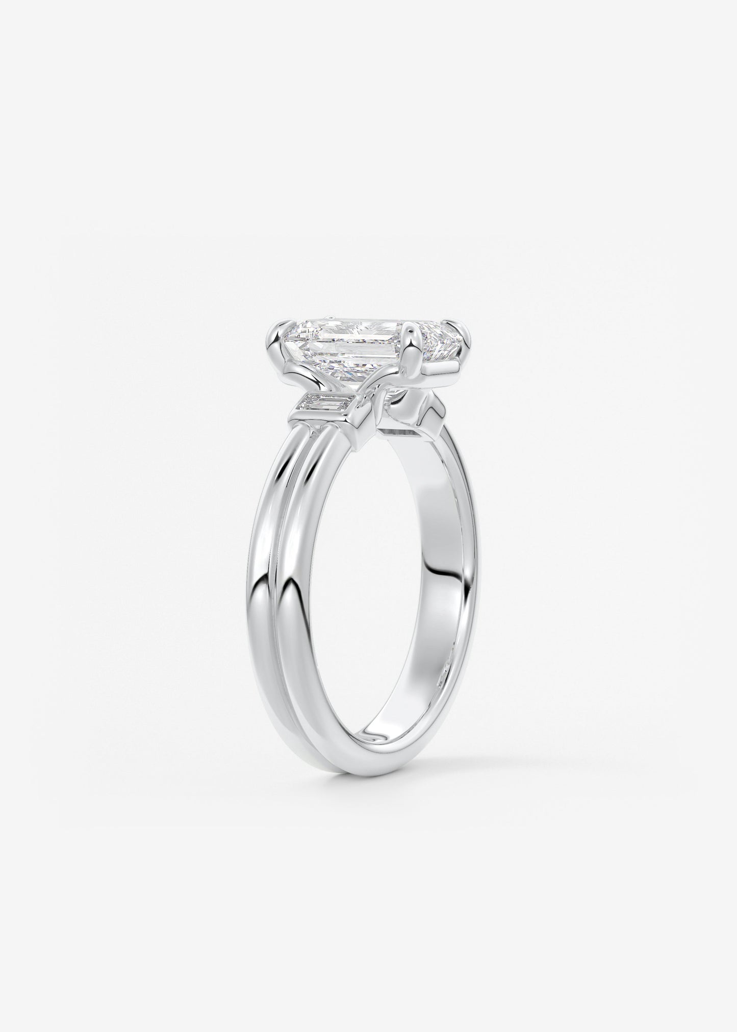 Oval Solitaire With Raised Basket Gallery Lab Grown Diamond Engagement Ring