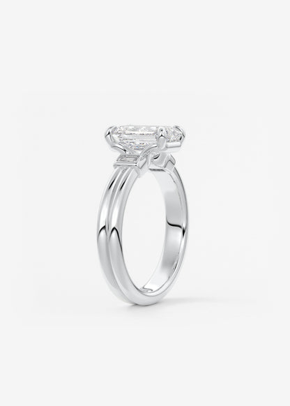 Oval Solitaire With Raised Basket Gallery Lab Grown Diamond Engagement Ring