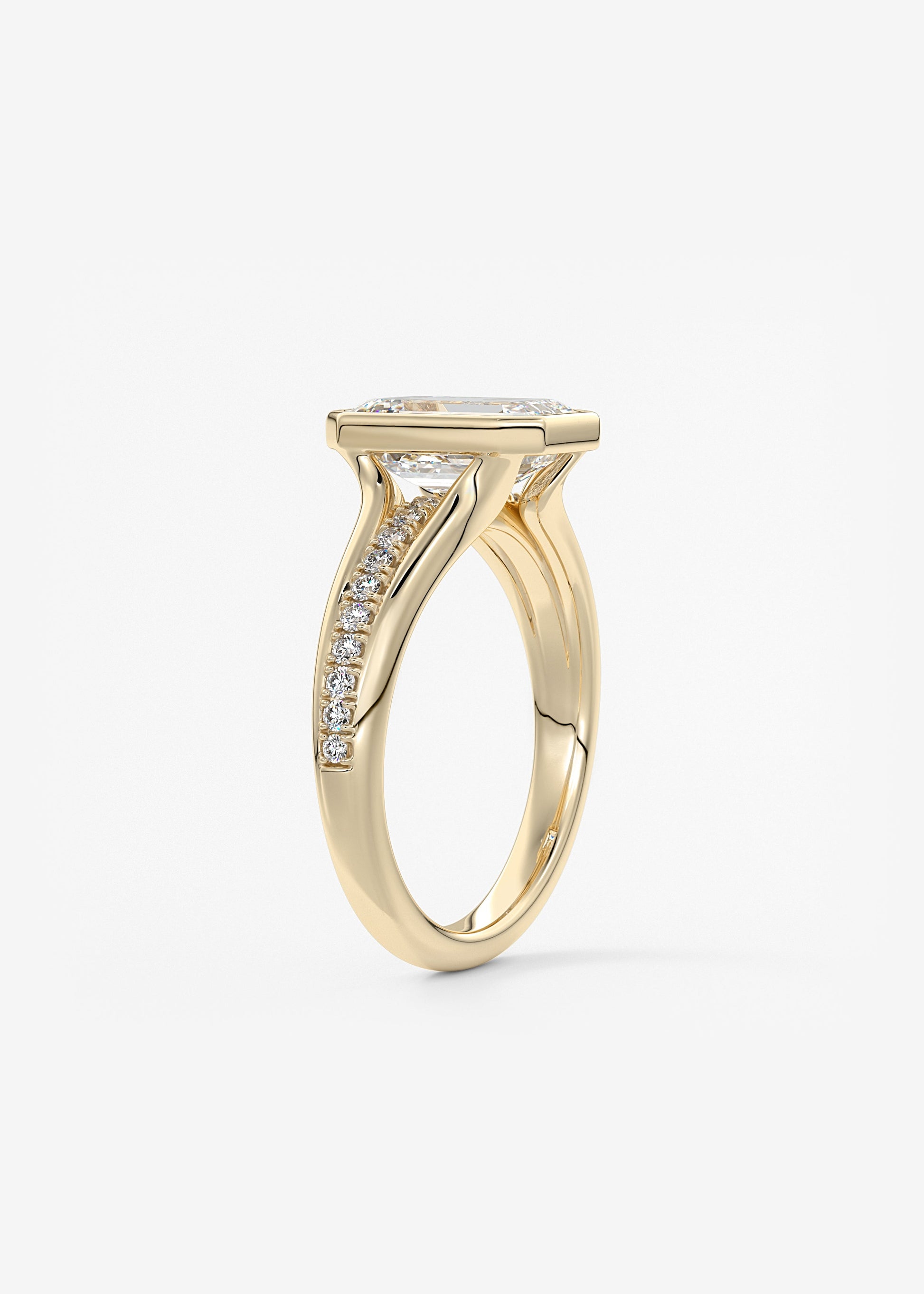 Oval Solitaire With Raised Basket Gallery Lab Grown Diamond Engagement Ring