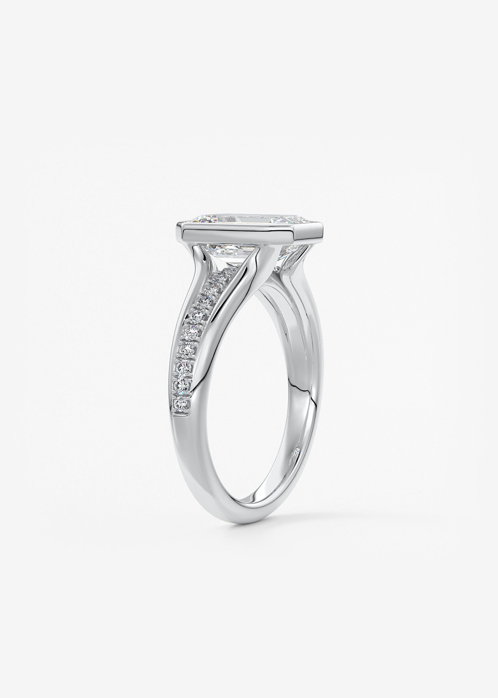 Oval Solitaire With Raised Basket Gallery Lab Grown Diamond Engagement Ring