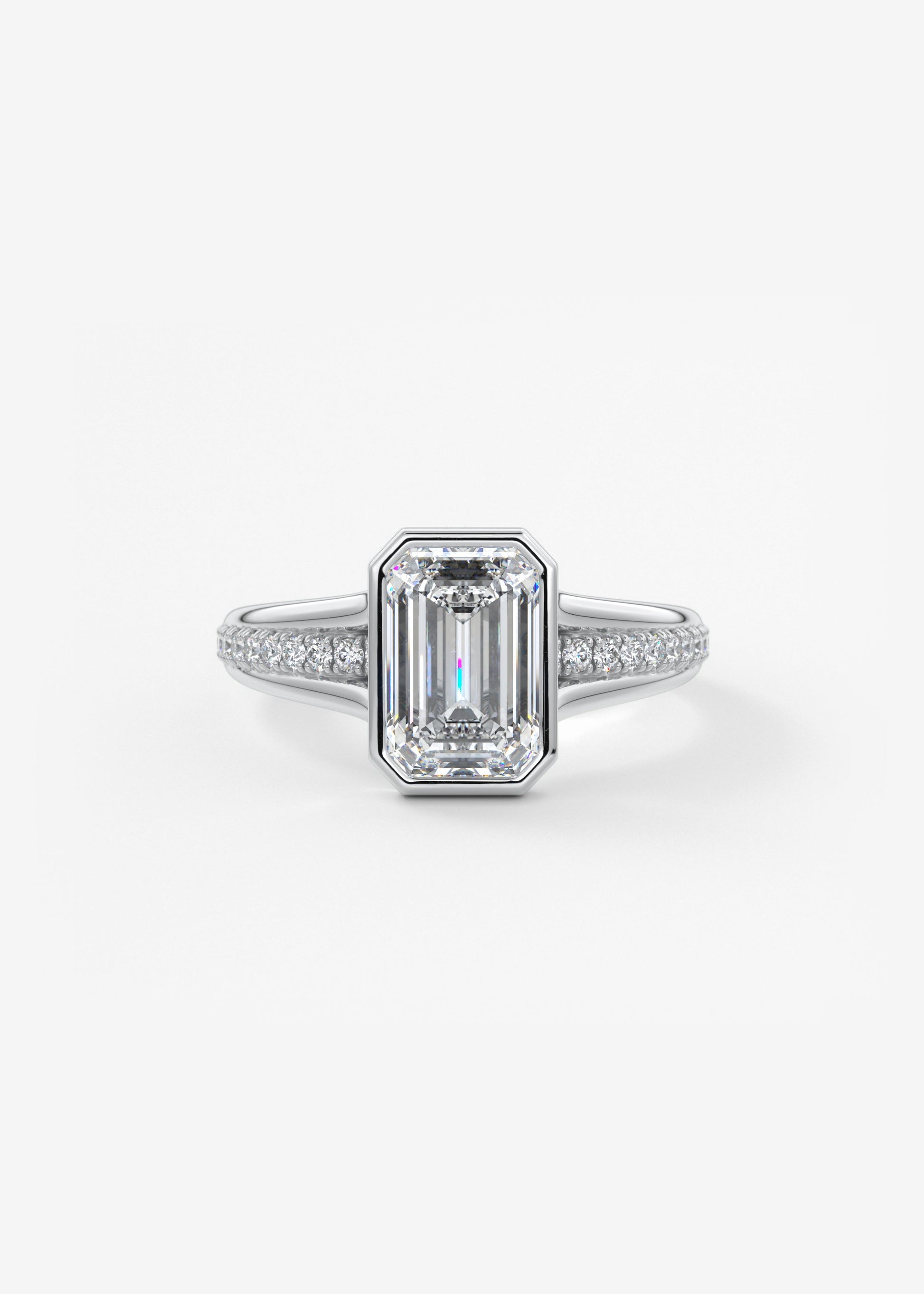 Oval Solitaire With Raised Basket Gallery Lab Grown Diamond Engagement Ring