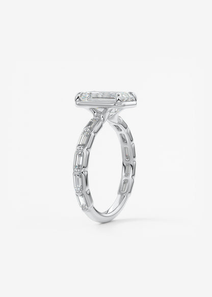 Oval Solitaire With Raised Basket Gallery Lab Grown Diamond Engagement Ring