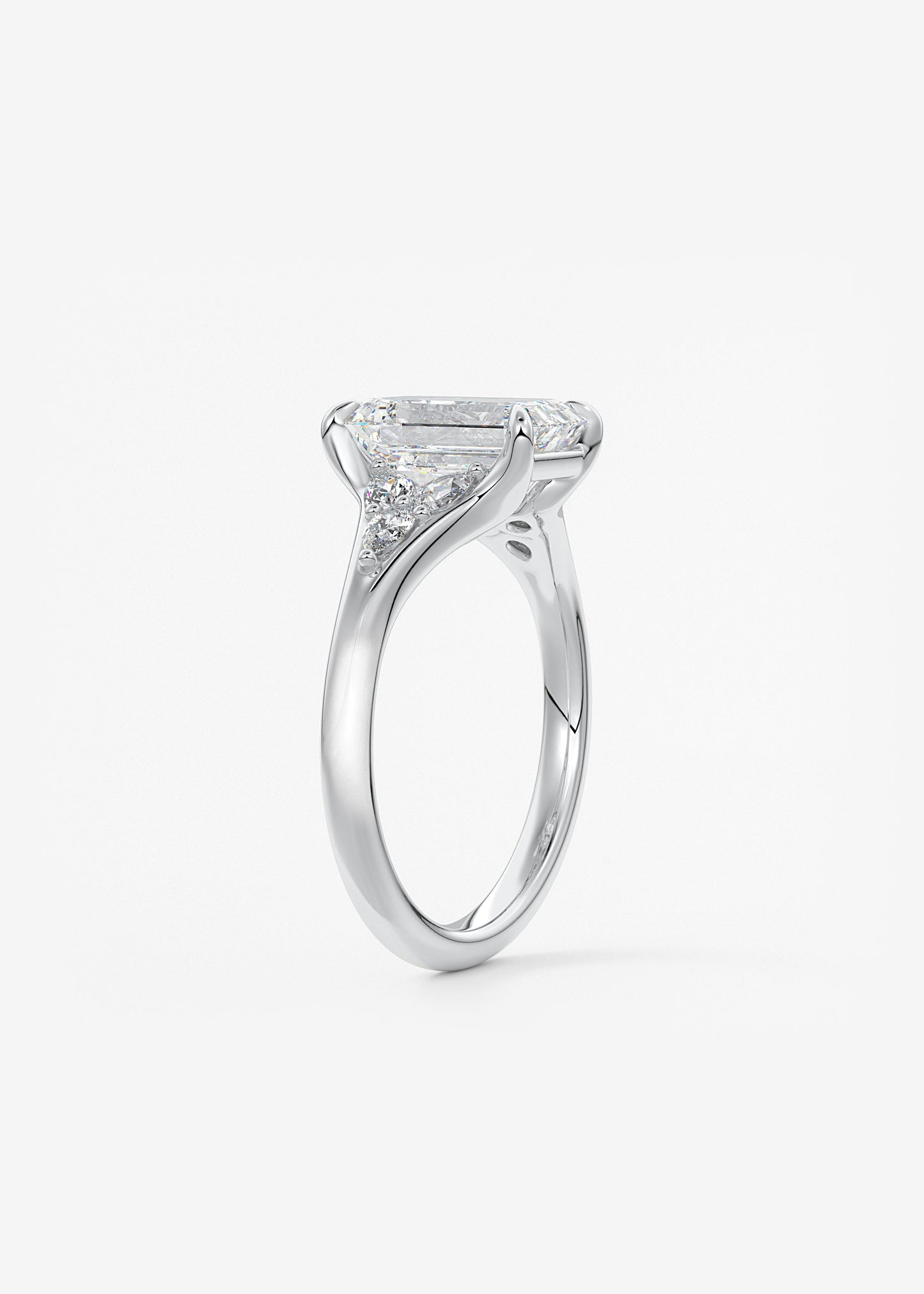 Oval Solitaire With Raised Basket Gallery Lab Grown Diamond Engagement Ring