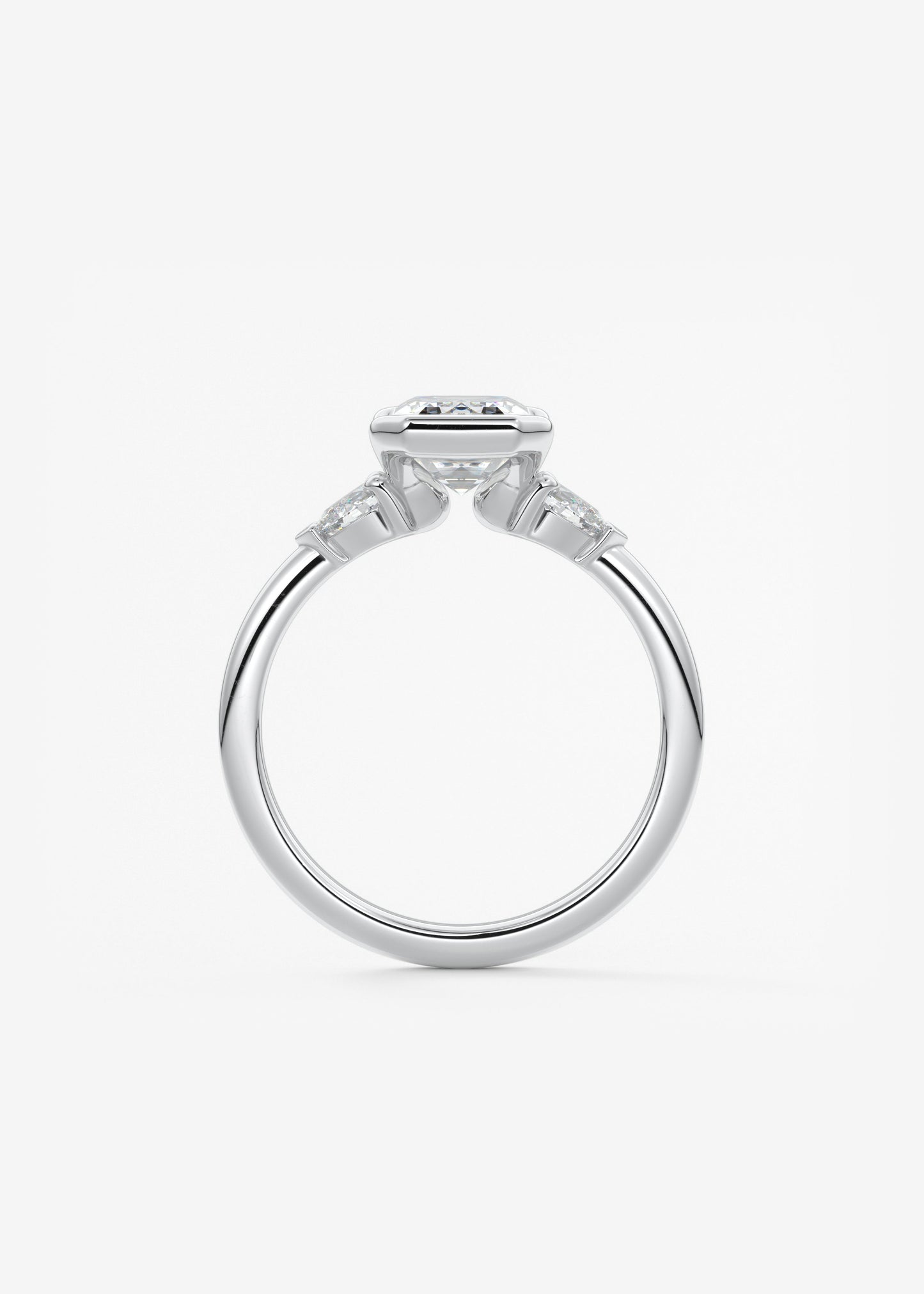 Oval Solitaire With Raised Basket Gallery Lab Grown Diamond Engagement Ring