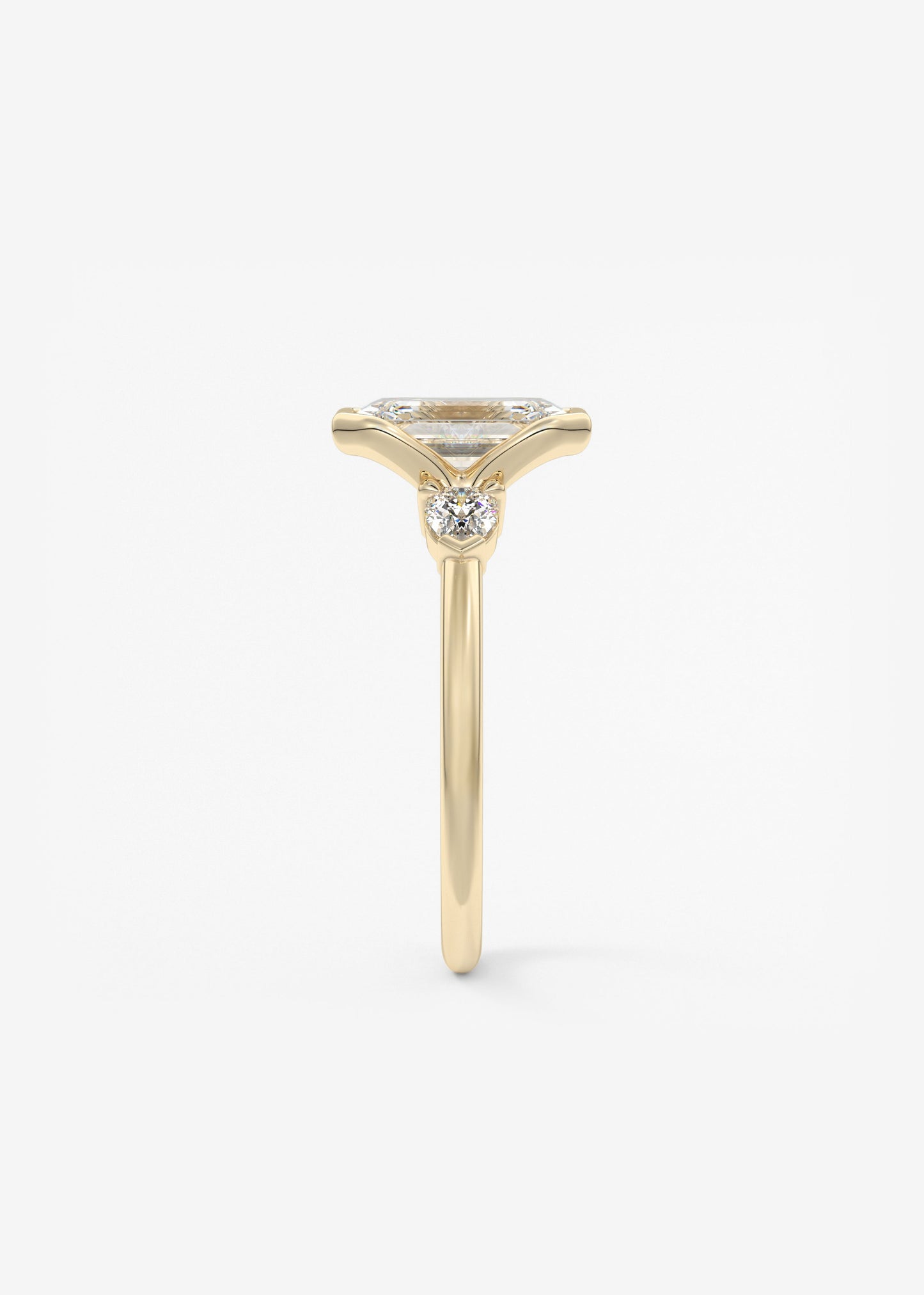 Oval Solitaire With Raised Basket Gallery Lab Grown Diamond Engagement Ring