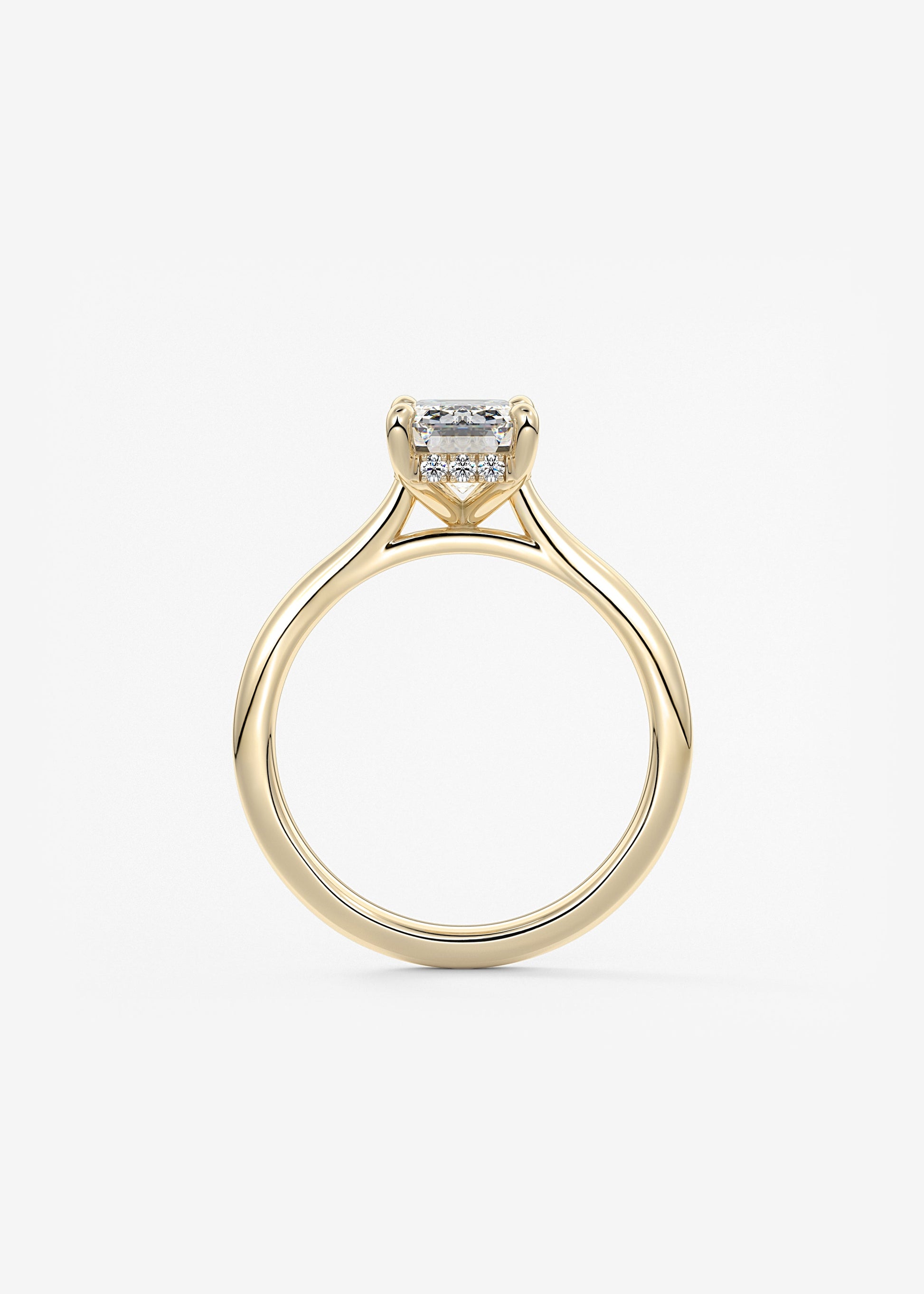 Oval Solitaire With Raised Basket Gallery Lab Grown Diamond Engagement Ring