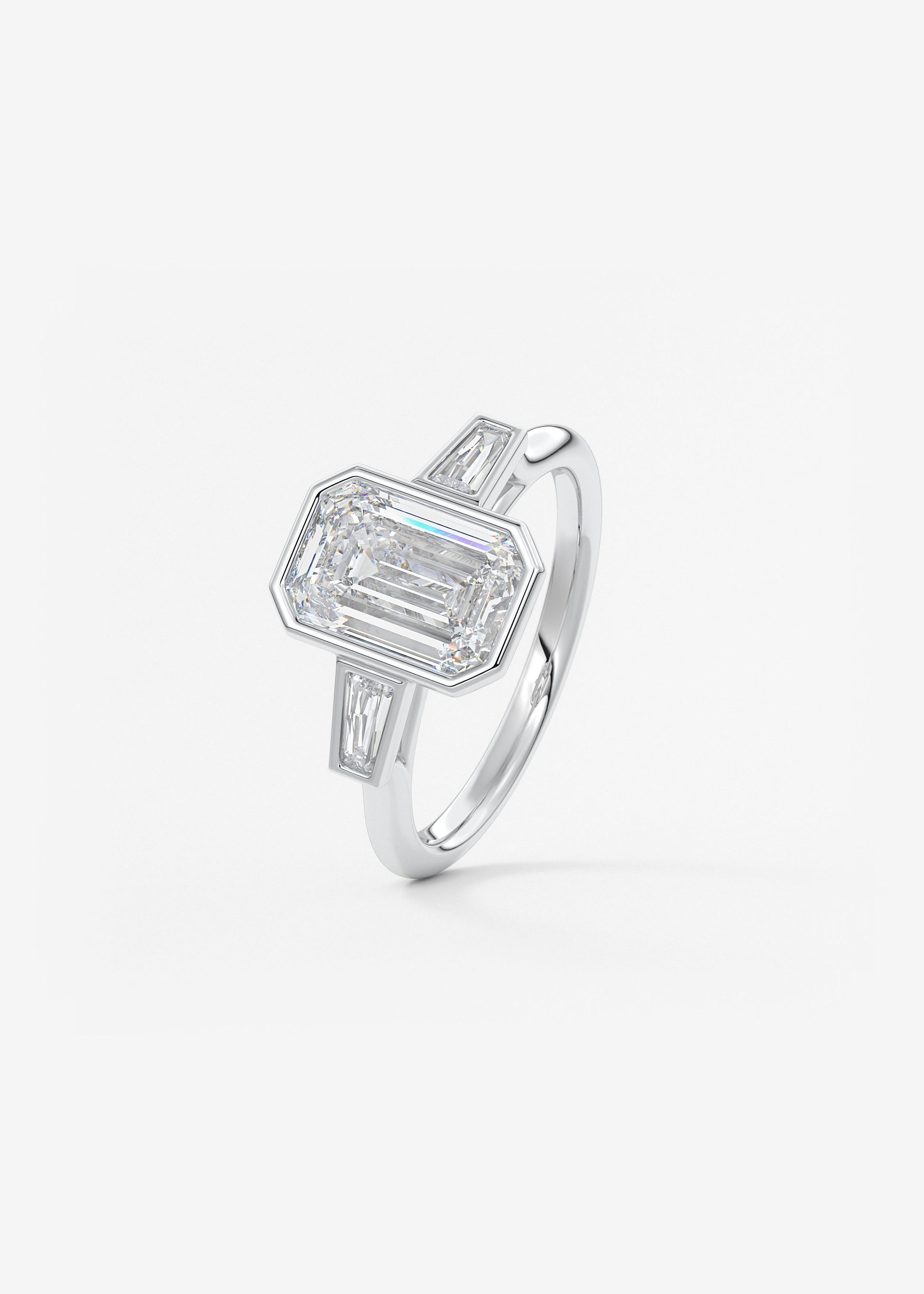 Oval Solitaire With Raised Basket Gallery Lab Grown Diamond Engagement Ring