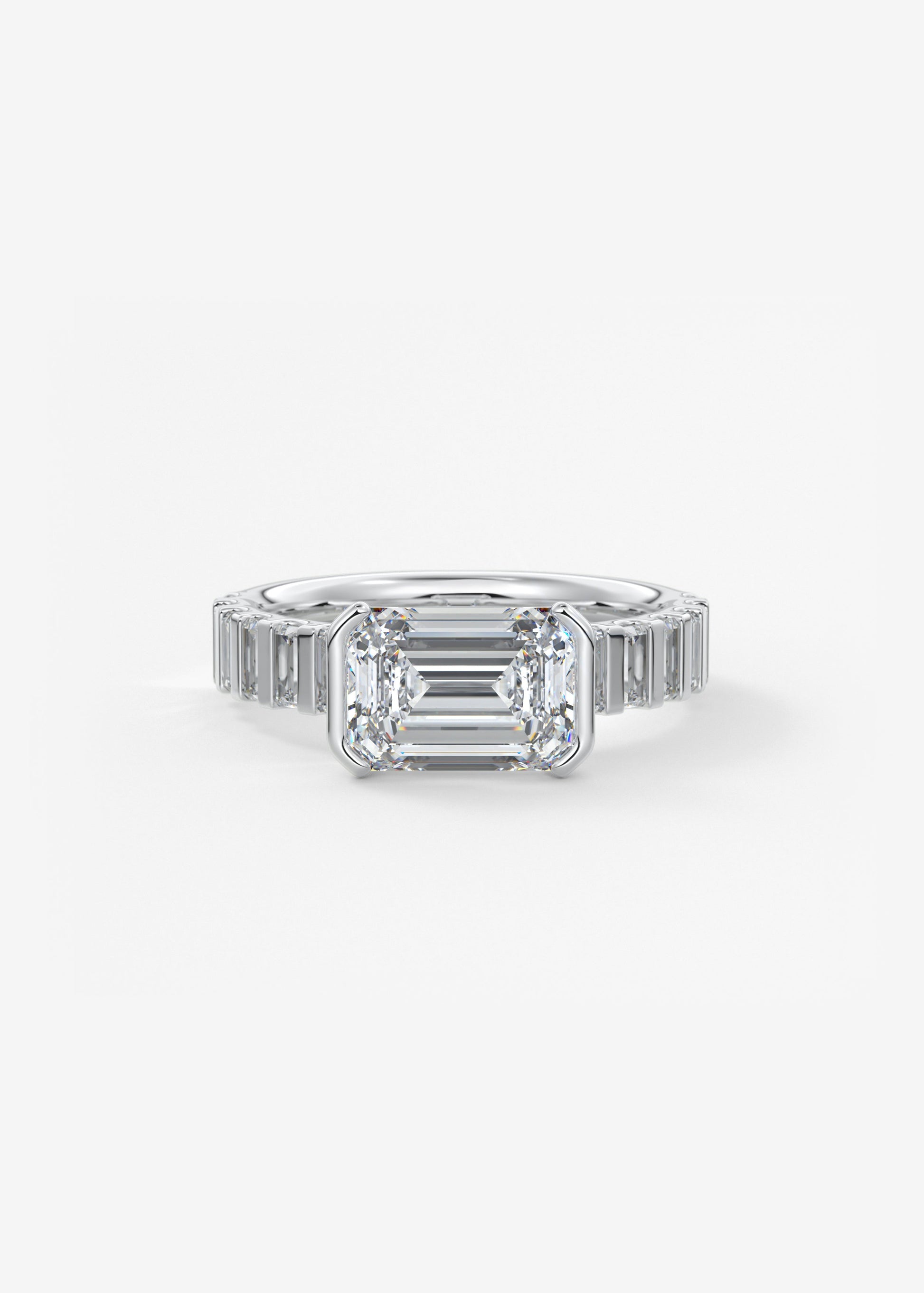 Oval Solitaire With Raised Basket Gallery Lab Grown Diamond Engagement Ring