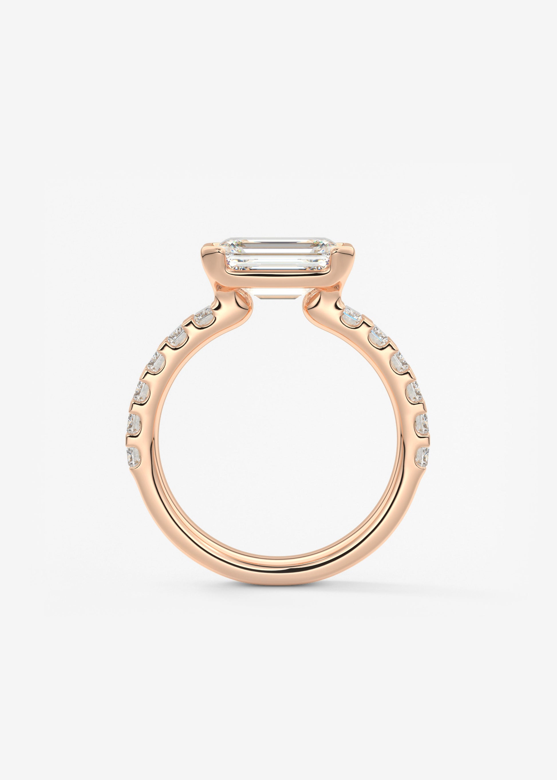 Oval Solitaire With Raised Basket Gallery Lab Grown Diamond Engagement Ring