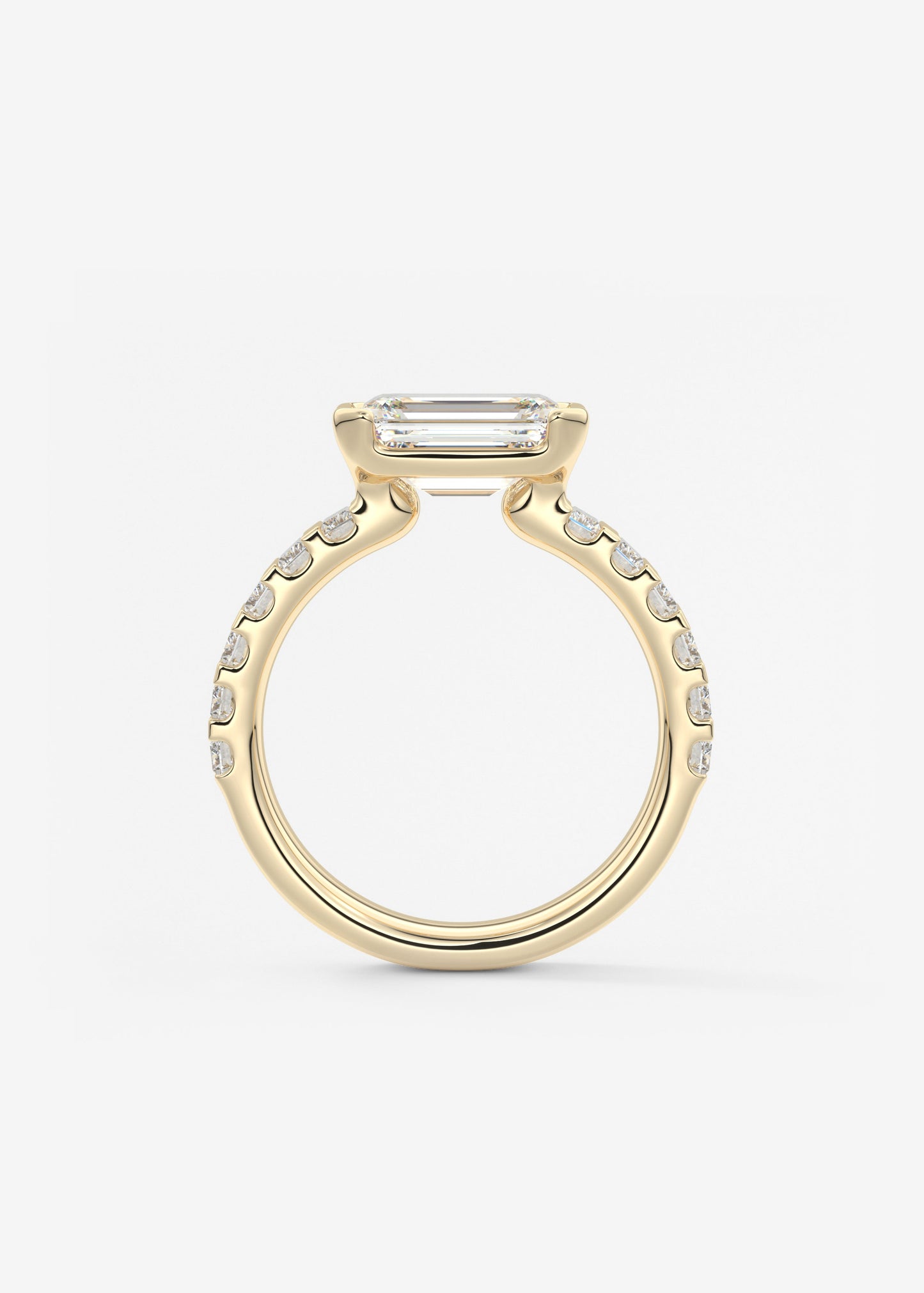 Oval Solitaire With Raised Basket Gallery Lab Grown Diamond Engagement Ring