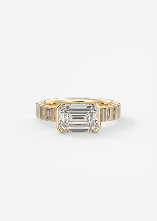 Oval Solitaire With Raised Basket Gallery Lab Grown Diamond Engagement Ring