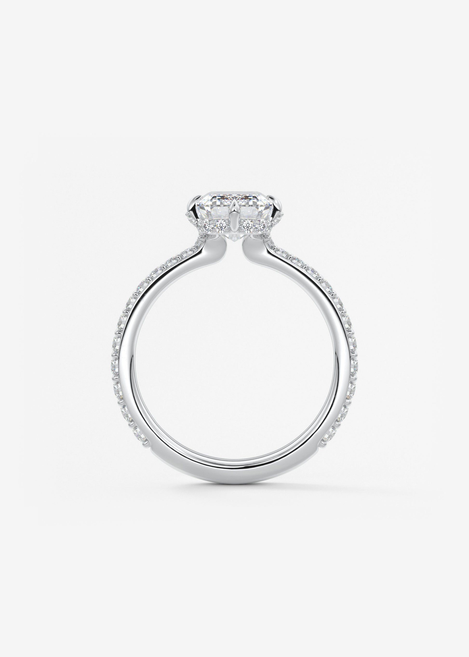 Oval Solitaire With Raised Basket Gallery Lab Grown Diamond Engagement Ring