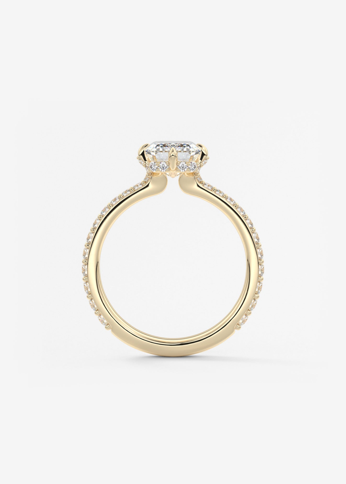 Oval Solitaire With Raised Basket Gallery Lab Grown Diamond Engagement Ring