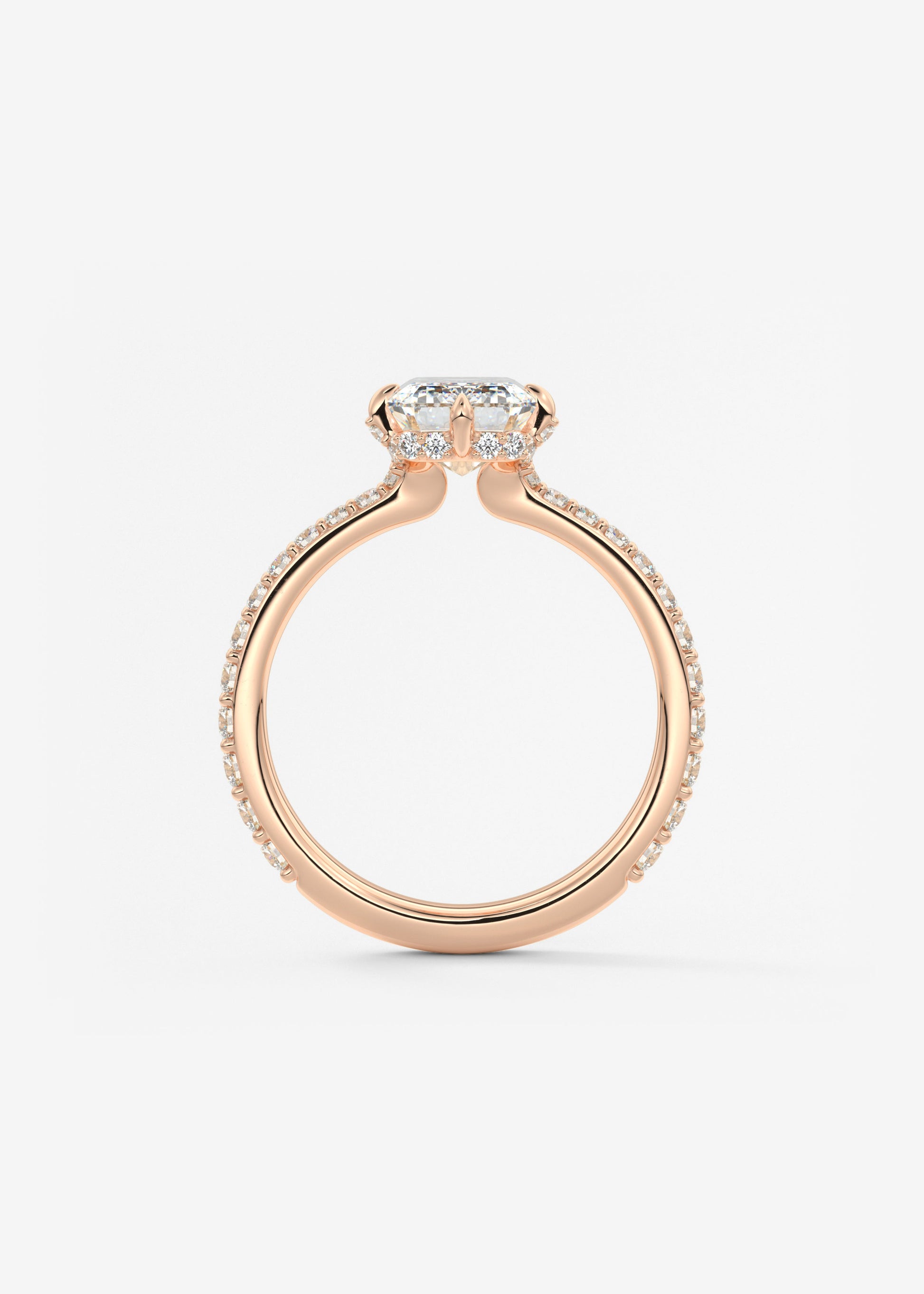 Oval Solitaire With Raised Basket Gallery Lab Grown Diamond Engagement Ring