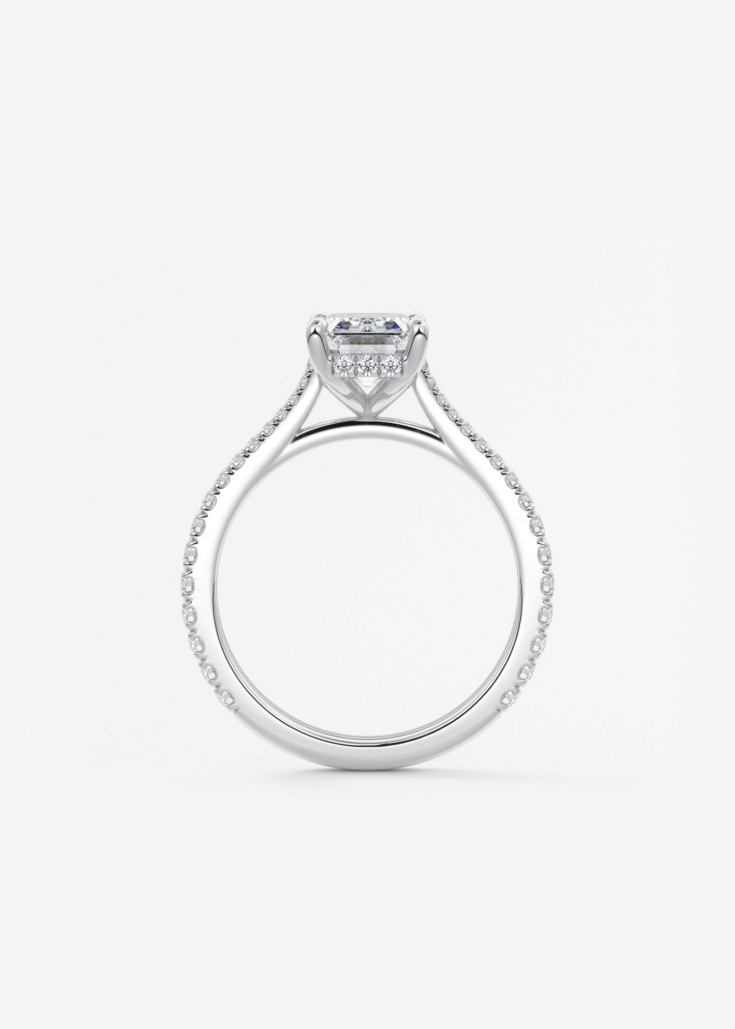 Oval Solitaire With Raised Basket Gallery Lab Grown Diamond Engagement Ring