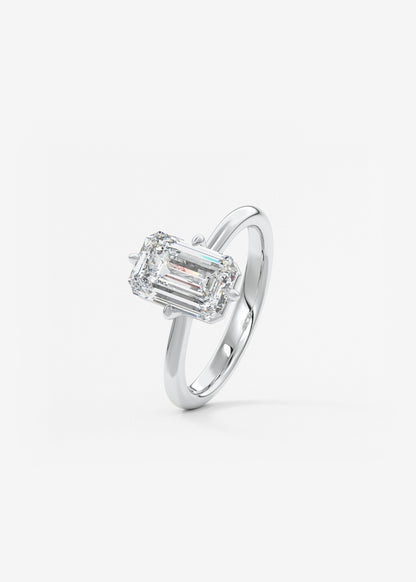 Oval Solitaire With Raised Basket Gallery Lab Grown Diamond Engagement Ring