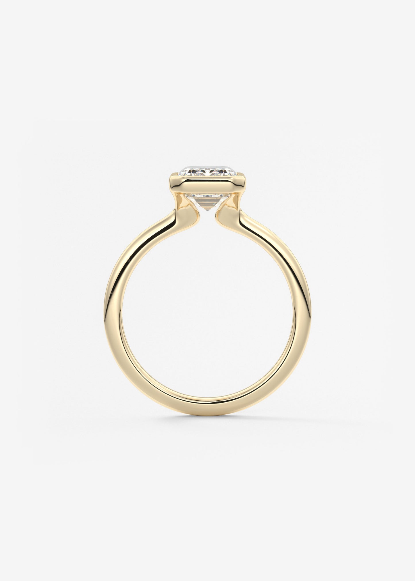Oval Solitaire With Raised Basket Gallery Lab Grown Diamond Engagement Ring