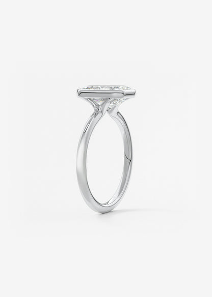 Oval Solitaire With Raised Basket Gallery Lab Grown Diamond Engagement Ring