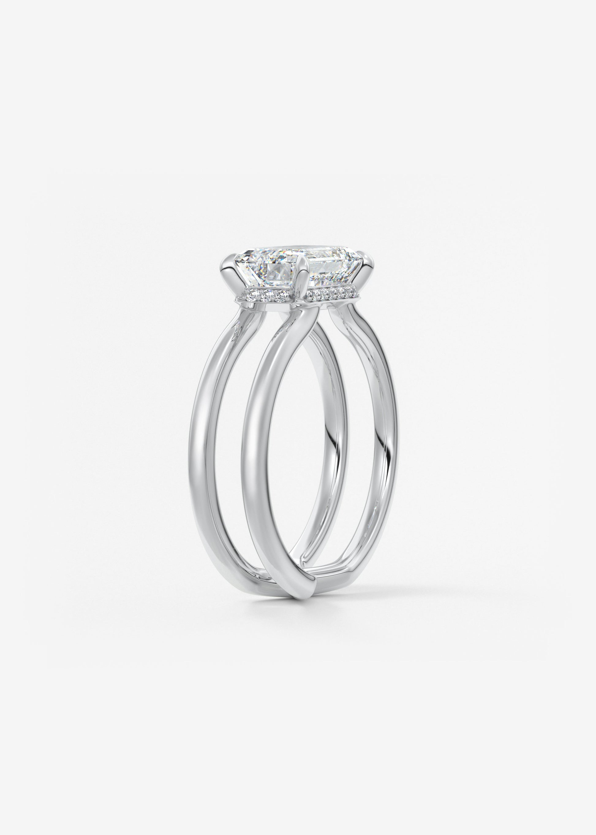 Oval Solitaire With Raised Basket Gallery Lab Grown Diamond Engagement Ring