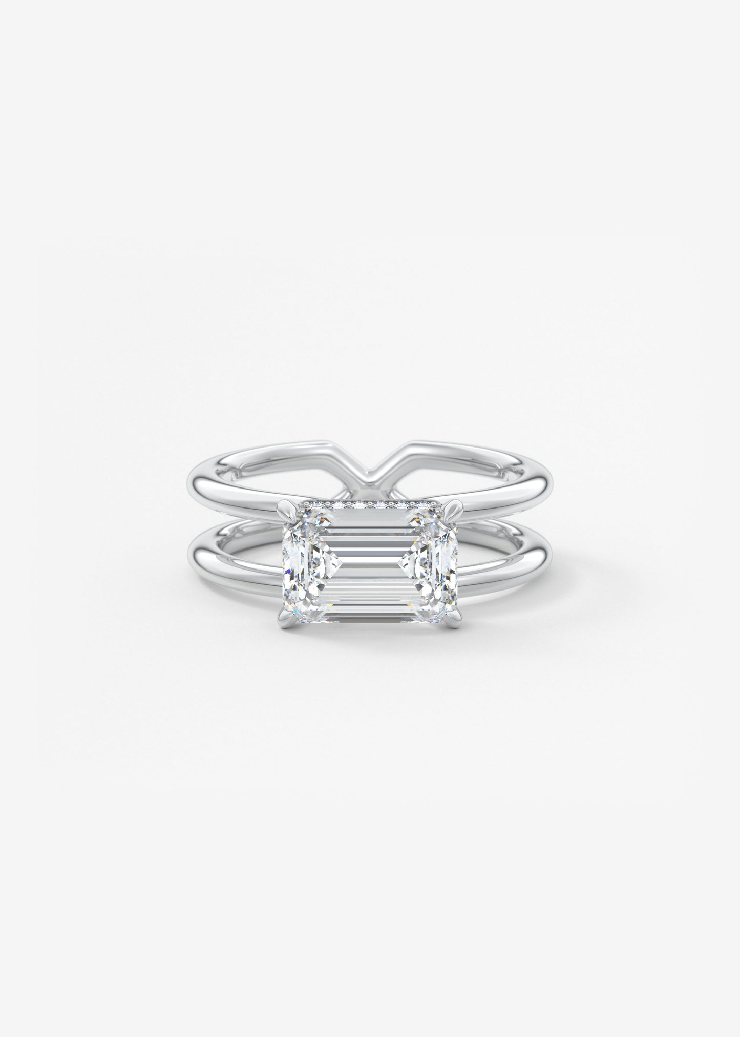 Oval Solitaire With Raised Basket Gallery Lab Grown Diamond Engagement Ring