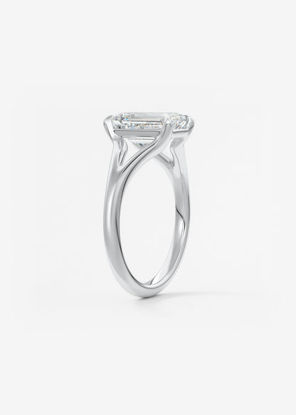 Oval Solitaire With Raised Basket Gallery Lab Grown Diamond Engagement Ring