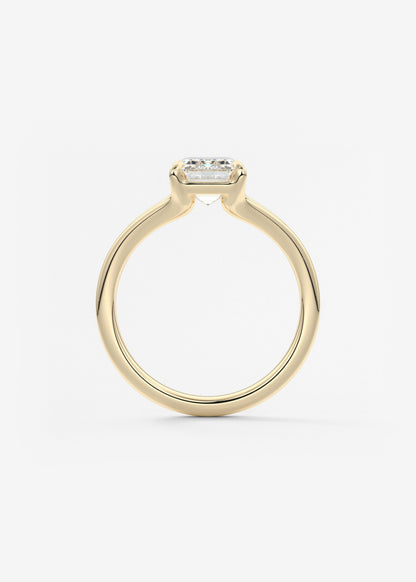 Oval Solitaire With Raised Basket Gallery Lab Grown Diamond Engagement Ring
