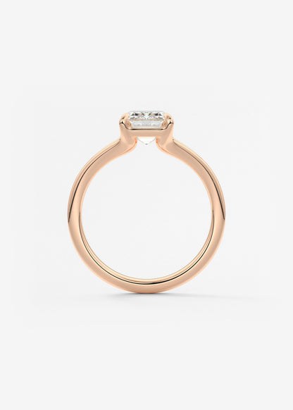 Oval Solitaire With Raised Basket Gallery Lab Grown Diamond Engagement Ring