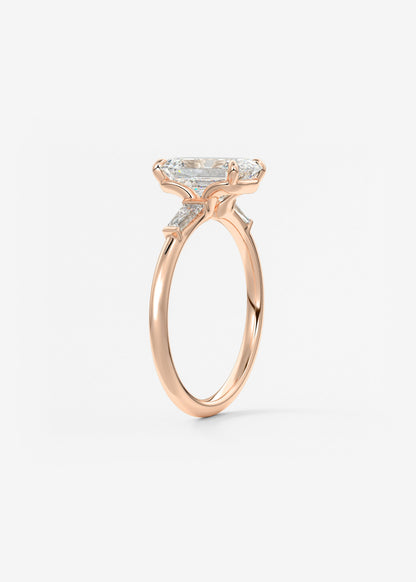 Oval Solitaire With Raised Basket Gallery Lab Grown Diamond Engagement Ring