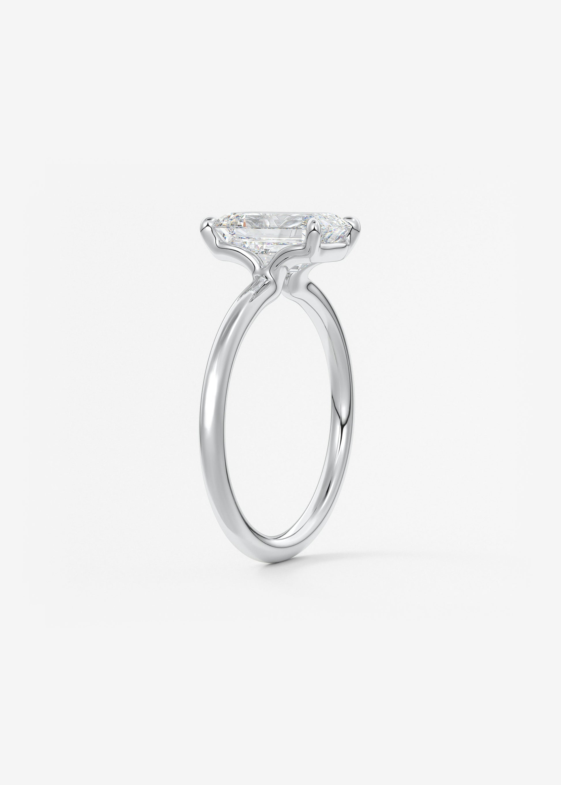 Oval Solitaire With Raised Basket Gallery Lab Grown Diamond Engagement Ring