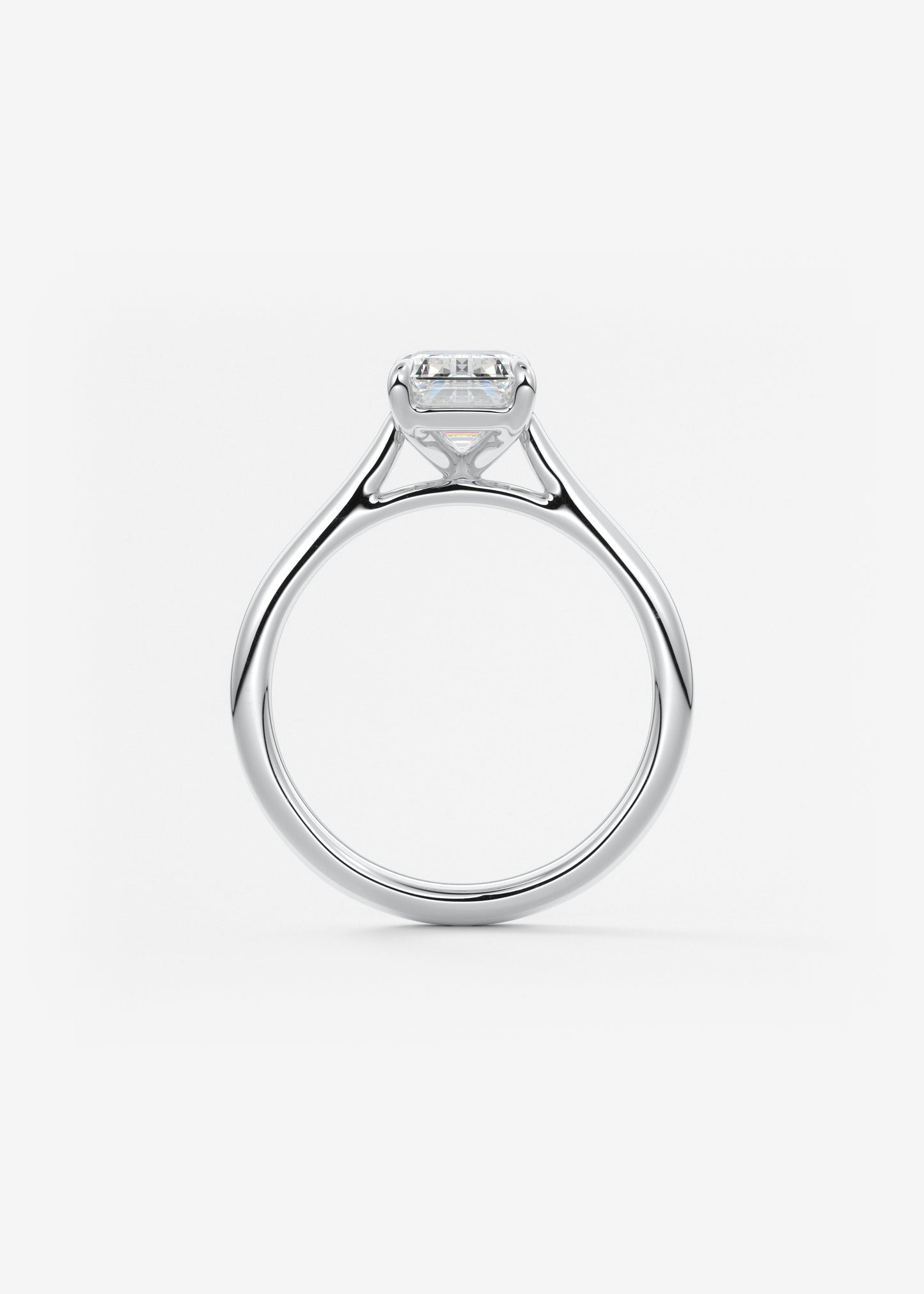 Oval Solitaire With Raised Basket Gallery Lab Grown Diamond Engagement Ring
