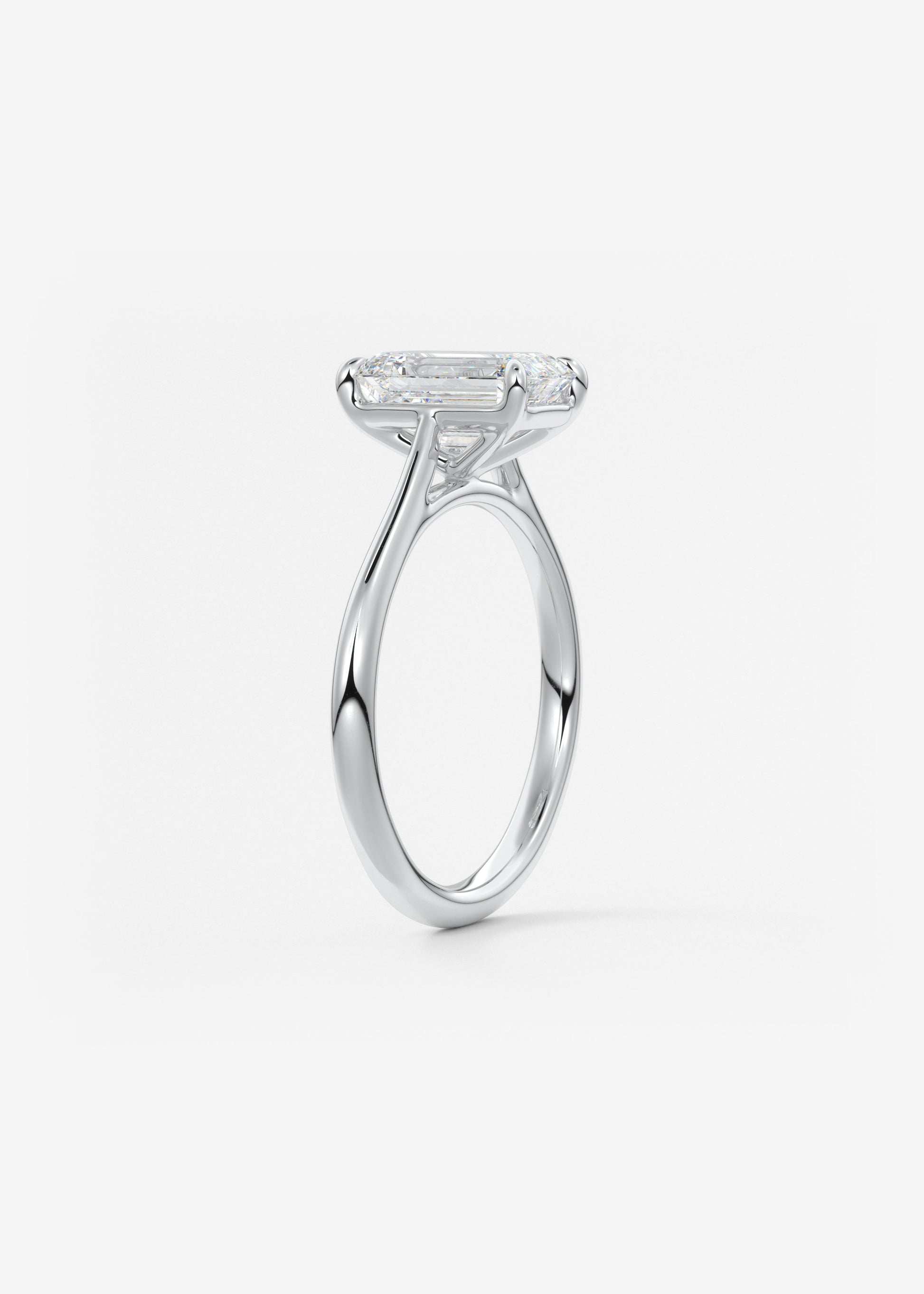 Oval Solitaire With Raised Basket Gallery Lab Grown Diamond Engagement Ring