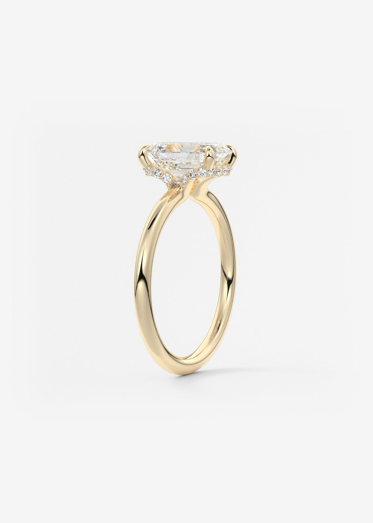Oval Solitaire With Raised Basket Gallery Lab Grown Diamond Engagement Ring