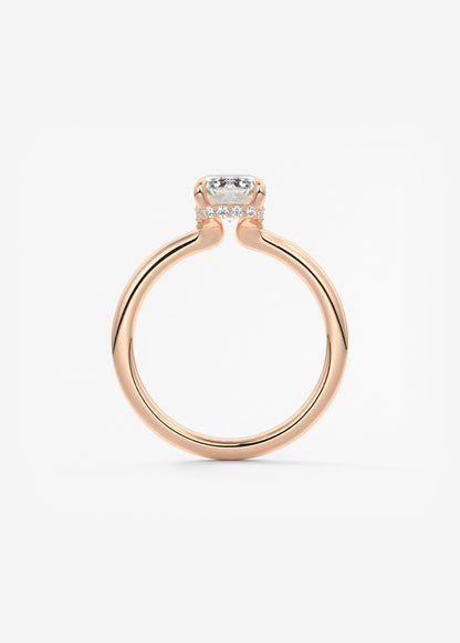 Oval Solitaire With Raised Basket Gallery Lab Grown Diamond Engagement Ring