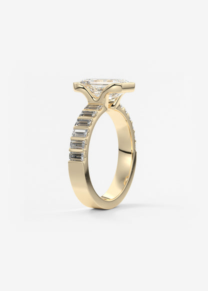 Oval Solitaire With Raised Basket Gallery Lab Grown Diamond Engagement Ring
