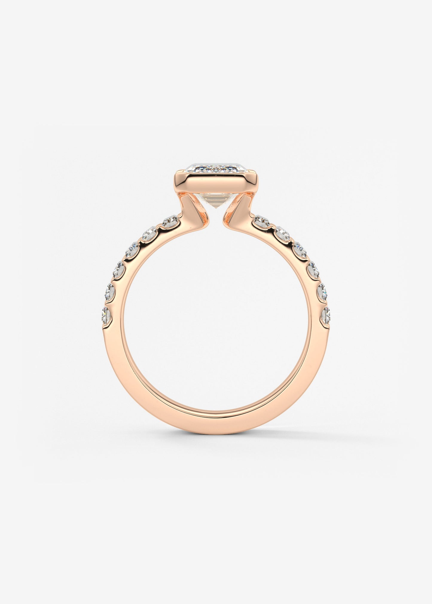 Oval Solitaire With Raised Basket Gallery Lab Grown Diamond Engagement Ring