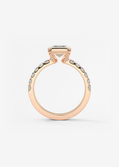 Oval Solitaire With Raised Basket Gallery Lab Grown Diamond Engagement Ring