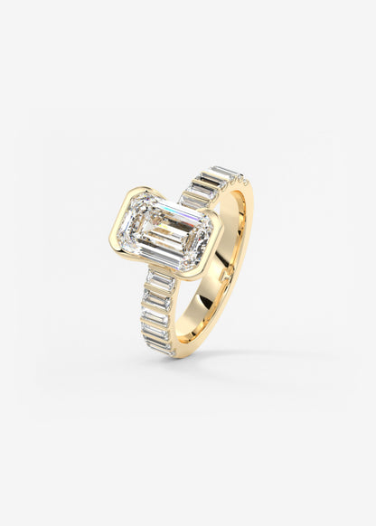 Oval Solitaire With Raised Basket Gallery Lab Grown Diamond Engagement Ring