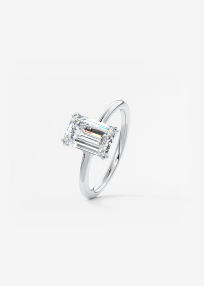 Oval Solitaire With Raised Basket Gallery Lab Grown Diamond Engagement Ring