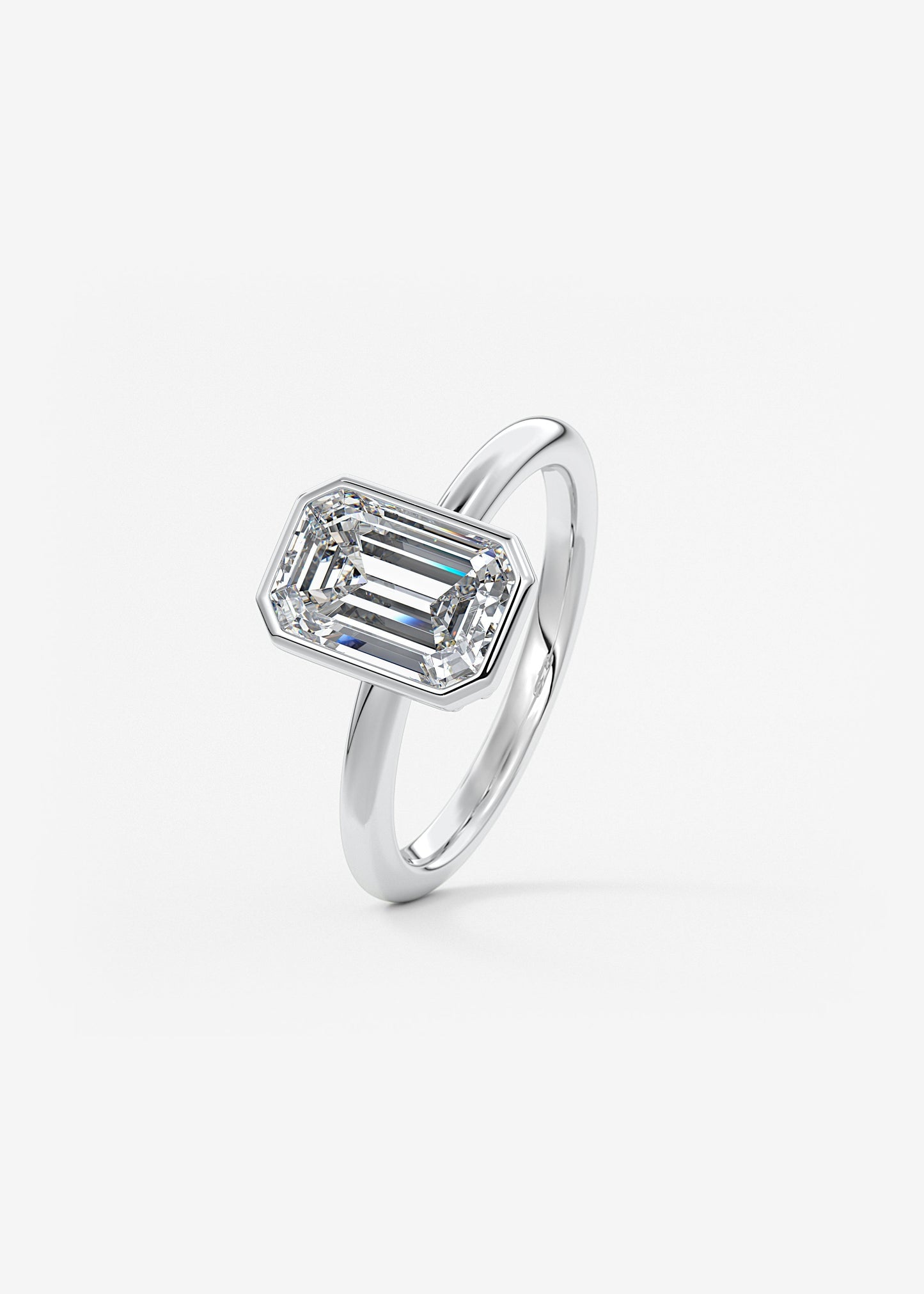 Oval Solitaire With Raised Basket Gallery Lab Grown Diamond Engagement Ring